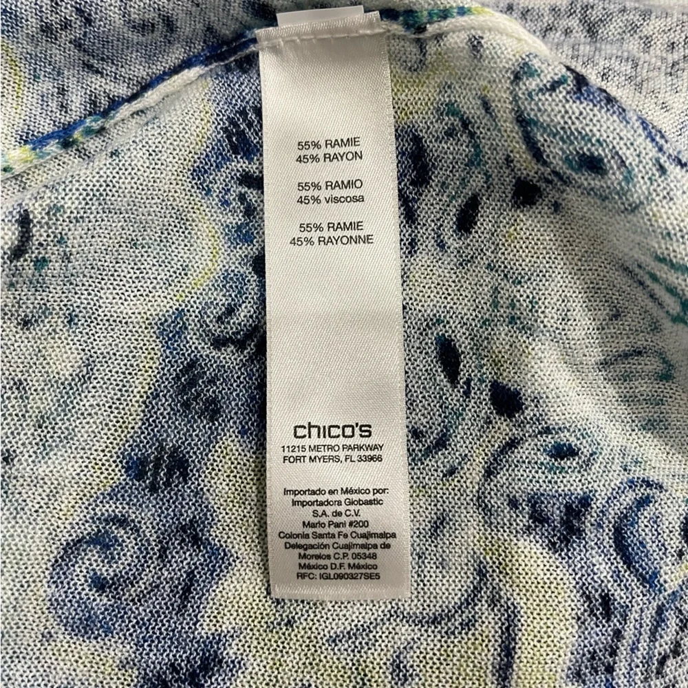 Chico’s Renee Dip-Dyed Open Cardigan Lightweight Boho women Size Small / 1 NEW